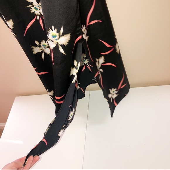 J Crew Factory Floral Print Midi Slip Dress with Side Slit - Picture 5 of 7